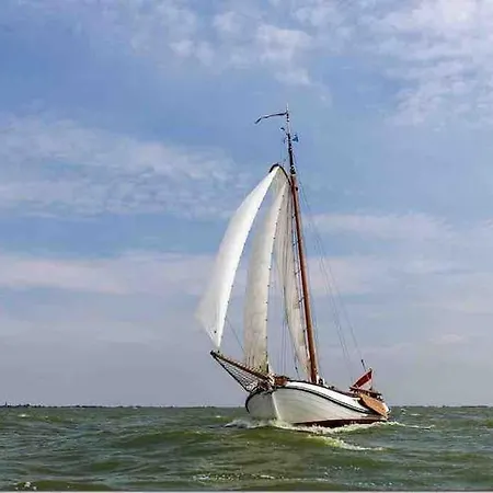 Large Family Boat At The Beach Near Amsterdam IJmuiden