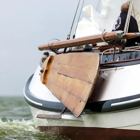 Large Family Boat At The Beach Near Amsterdam *